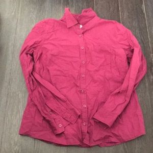Pink button down shirt